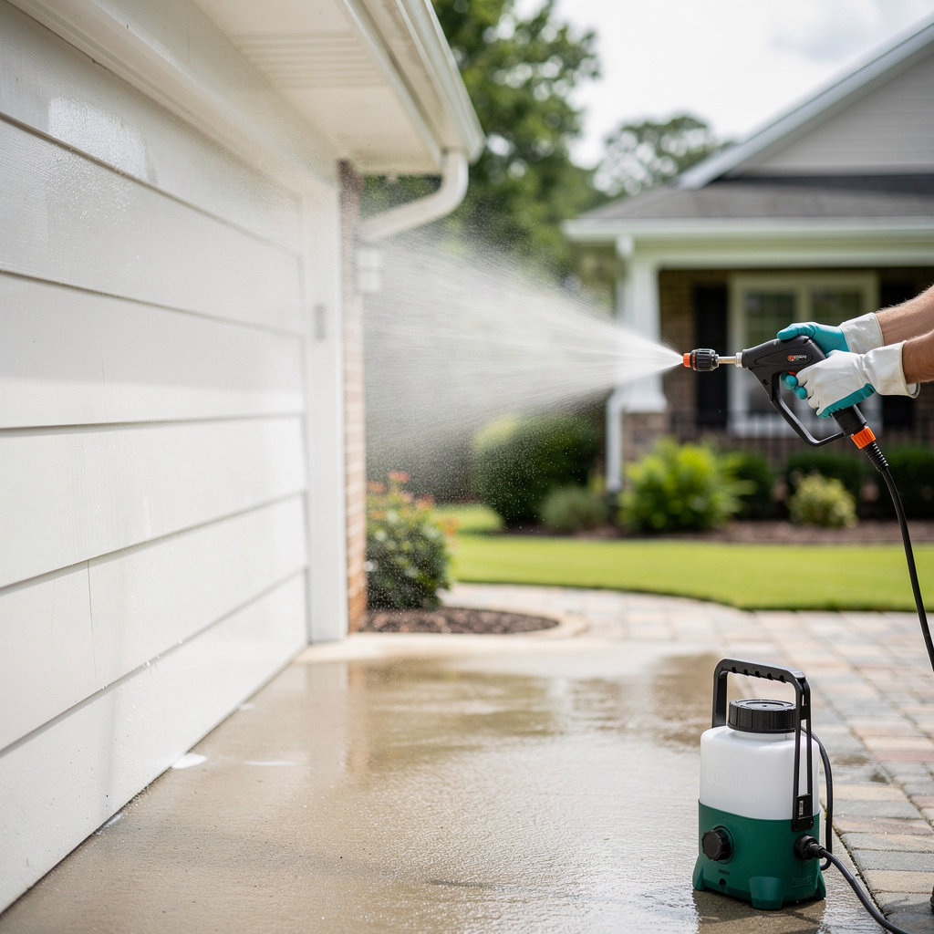 Gwinnett Pressure Pros professional soft wash cleaning services for homes and driveways in Lawrenceville GA